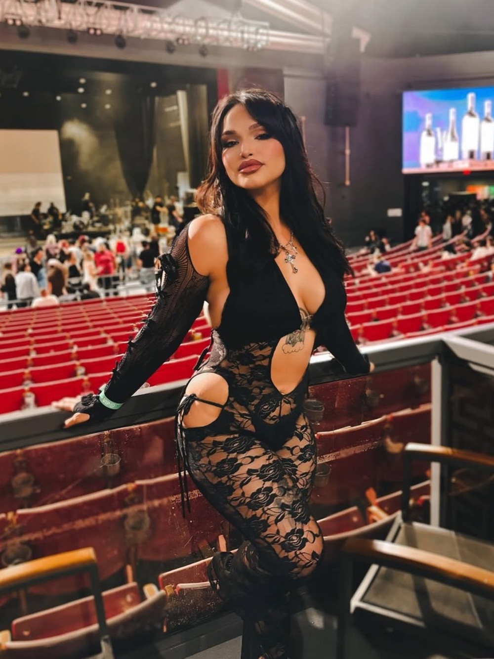 Fashion Nova Black Lace Plunging Halter Jumpsuit